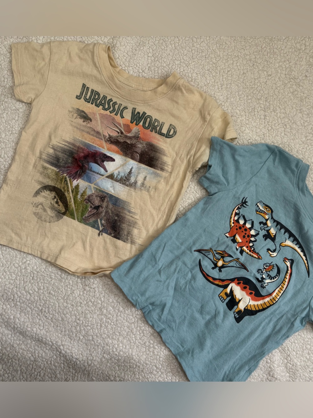 Kids Top - Cream Dino Graphic